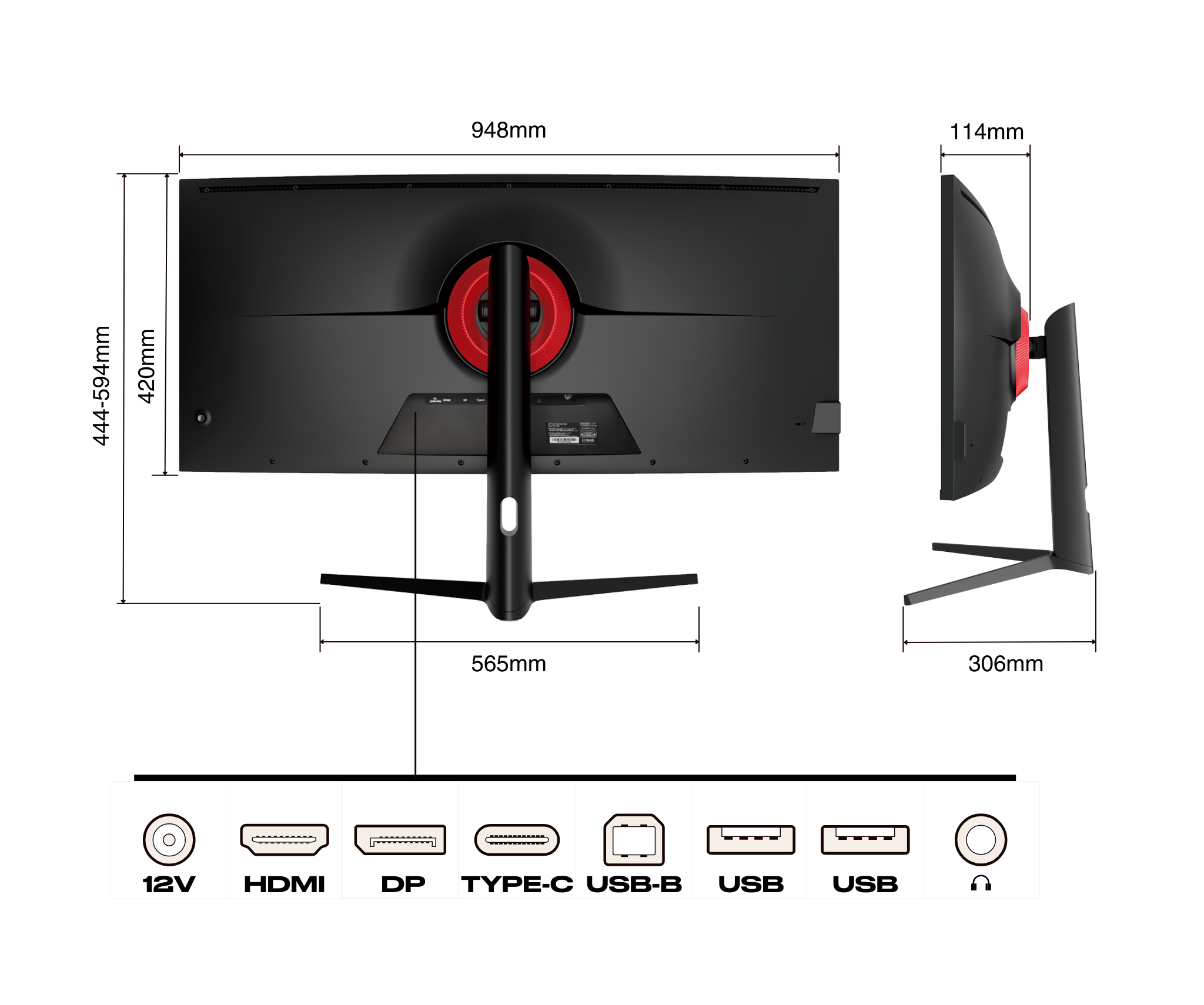 Curved Monitor | 39.7&quot; | WUHD | IPS | USB-C (+ 65W charging) (refurbished)