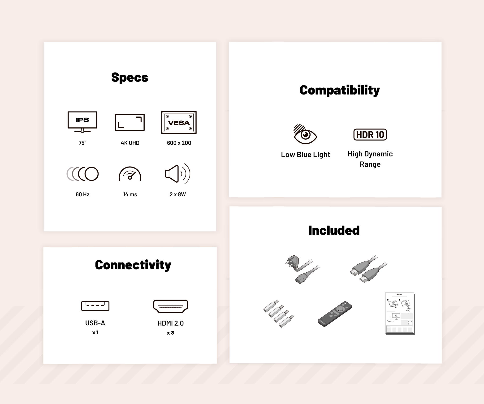 Digital signage monitor | 75&quot; | 4K UHD