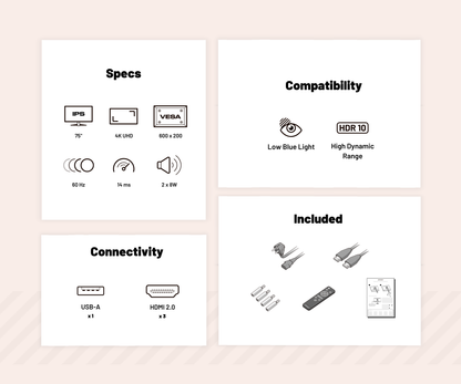 Digital signage monitor | 75&quot; | 4K UHD