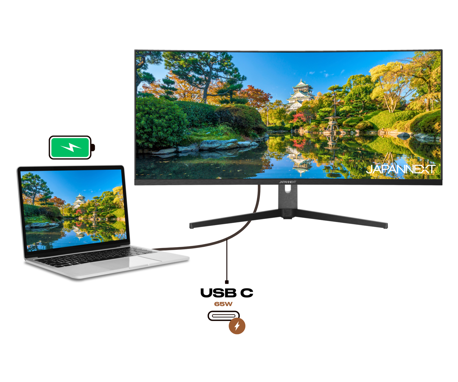 Curved Monitor | 37.5&quot; | UWQHD+ | Dalle IPS | USB-C (+ charge 65W)