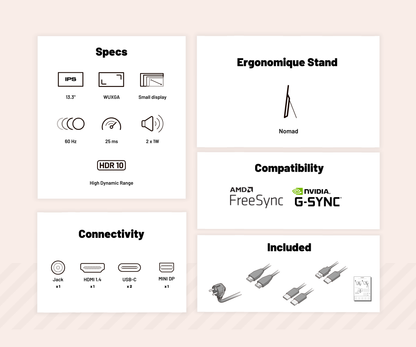 13.3" Mobile Monitor | IPS | WUXGA | HDR