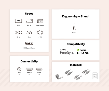 23.8" Mobile Monitor | IPS | Full HD | HDR