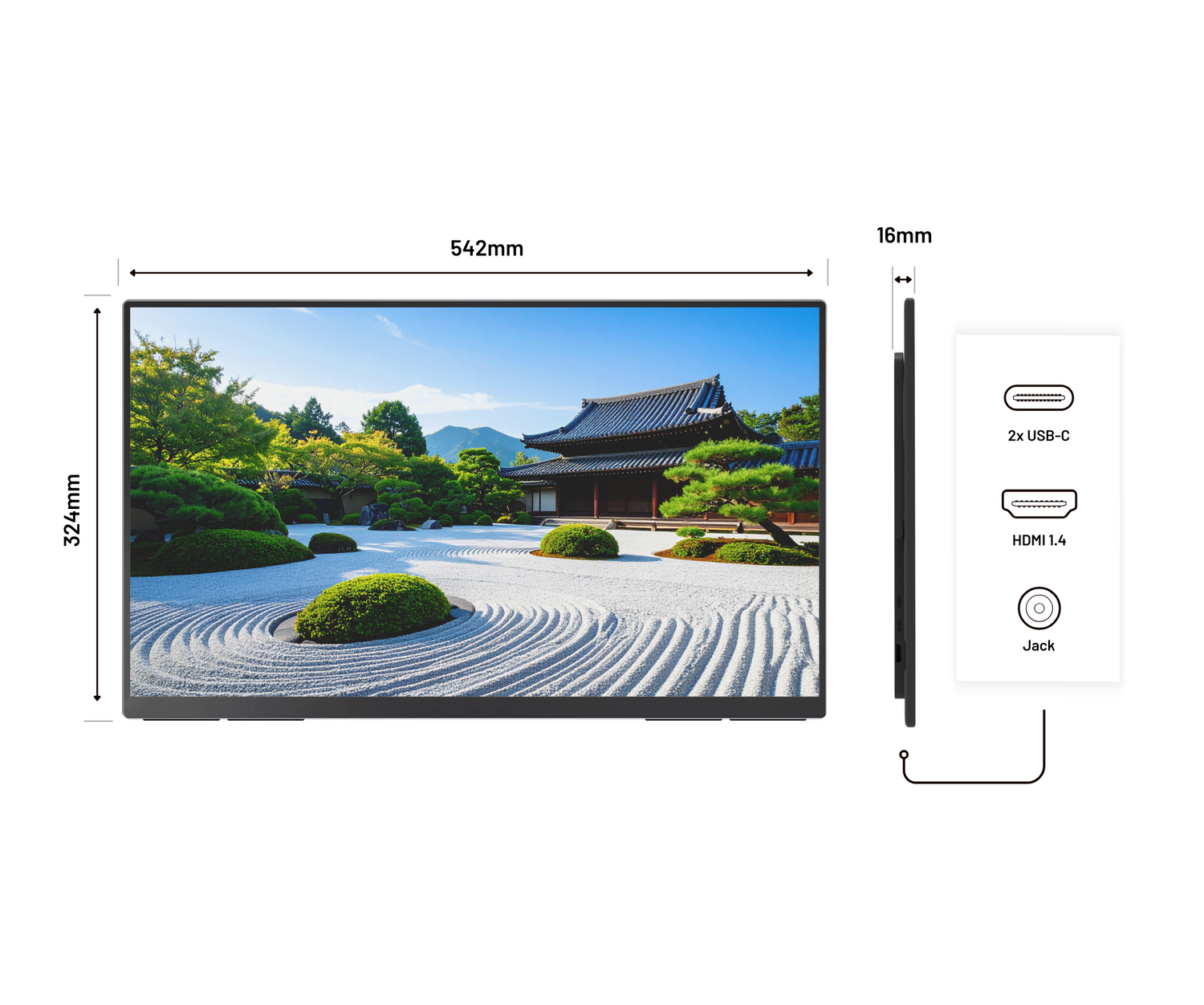 23.8" Mobile Monitor | IPS | 4K UHD | HDR