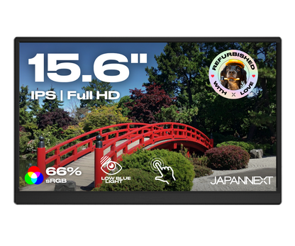 Écran portable tactile Japannext 15,6 pouces Full HD IPS reconditionné, noir