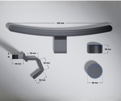 Schreibtischlampe | LED-Hintergrundbeleuchtung | mit Fernbedienung