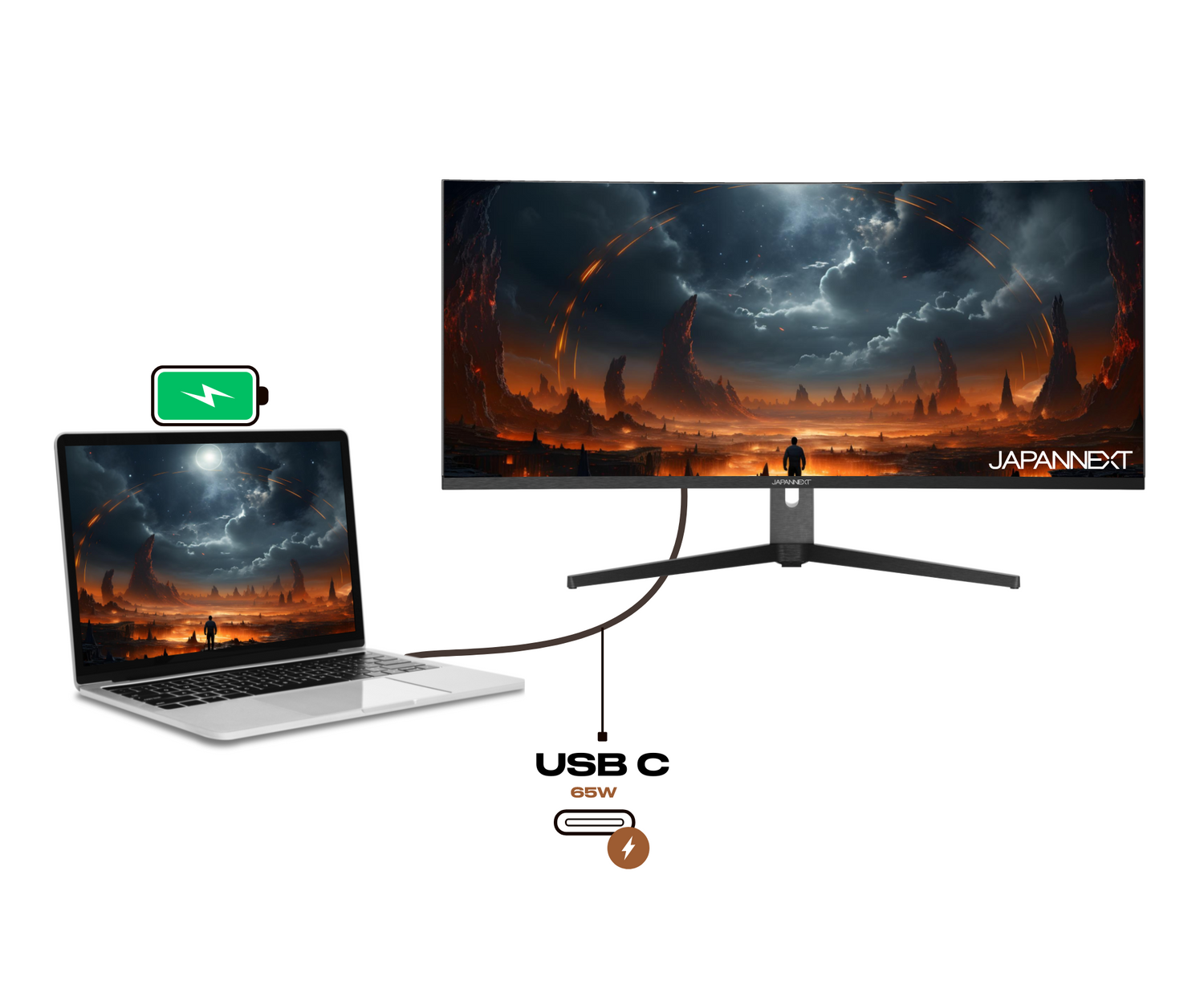 Curved Monitor | 37.5&quot; | UWQHD+ | 144Hz | USB-C (+ 65W charging)