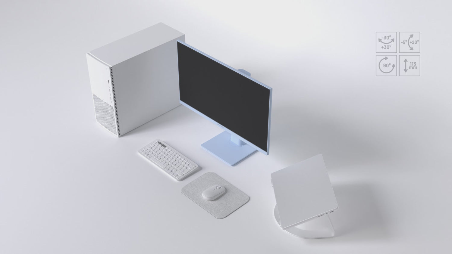 Gaming/deskwork monitor | 23.8&quot; | IPS | FHD | 120Hz | Pastel Blue