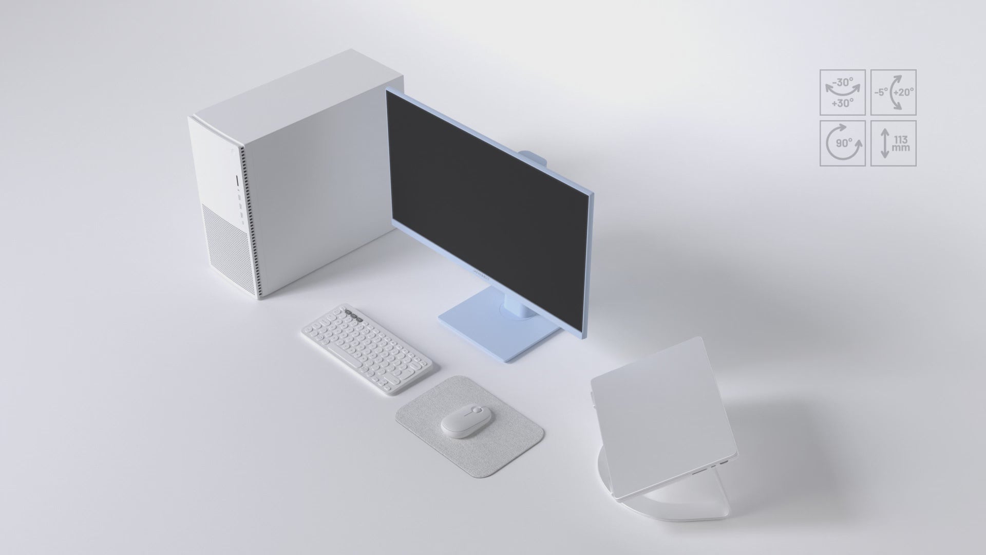 Gaming/deskwork monitor | 23.8&quot; | IPS | FHD | 120Hz | Pastel Blue
